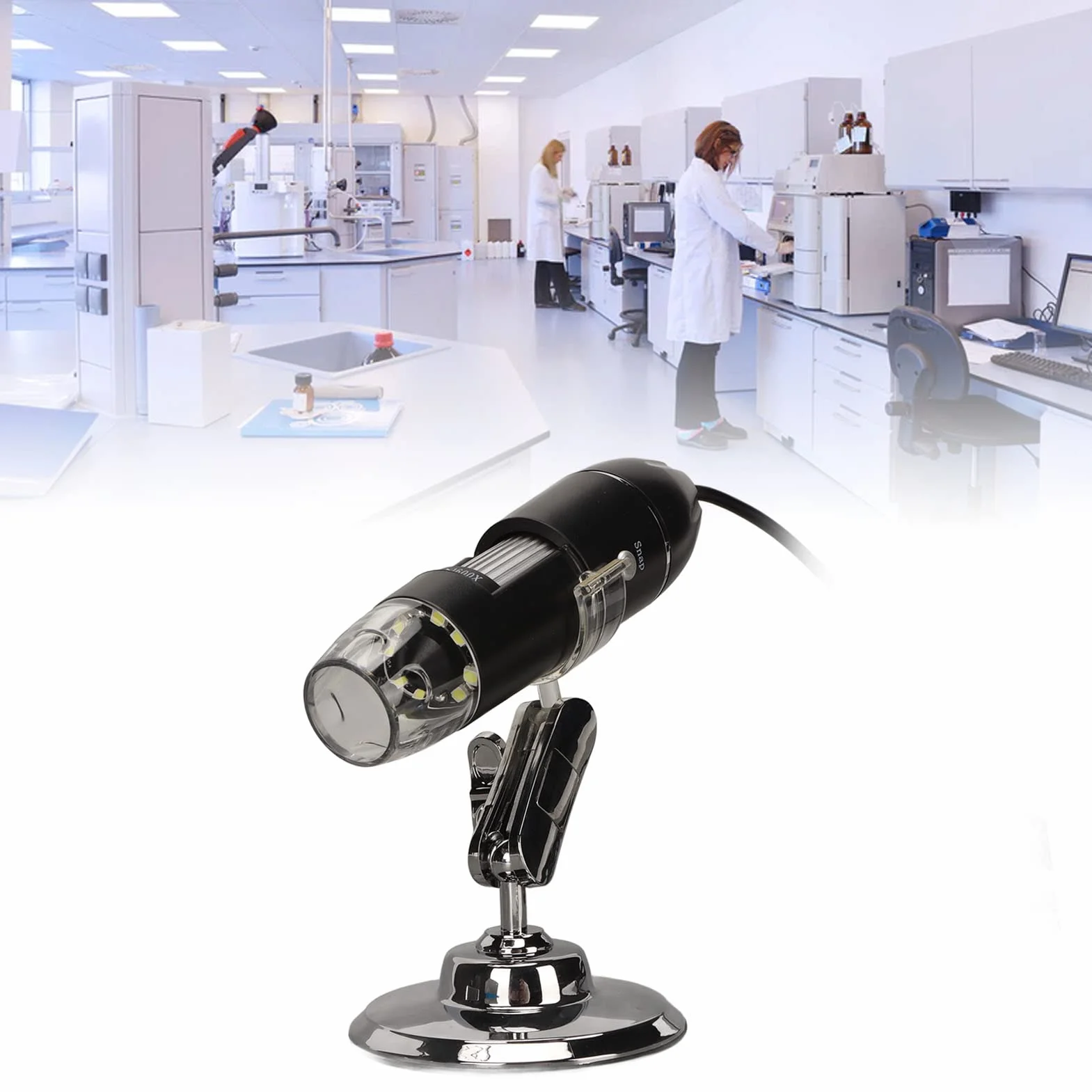 Mikroskop Cyfrowy, Powiększenie 1600X HD Przenośne Mikroskopy Ręczne, 8 Diod LED, USB Typu C 2 w 1, Elektroniczny Mikroskop Cyfrowy dla Systemu Android