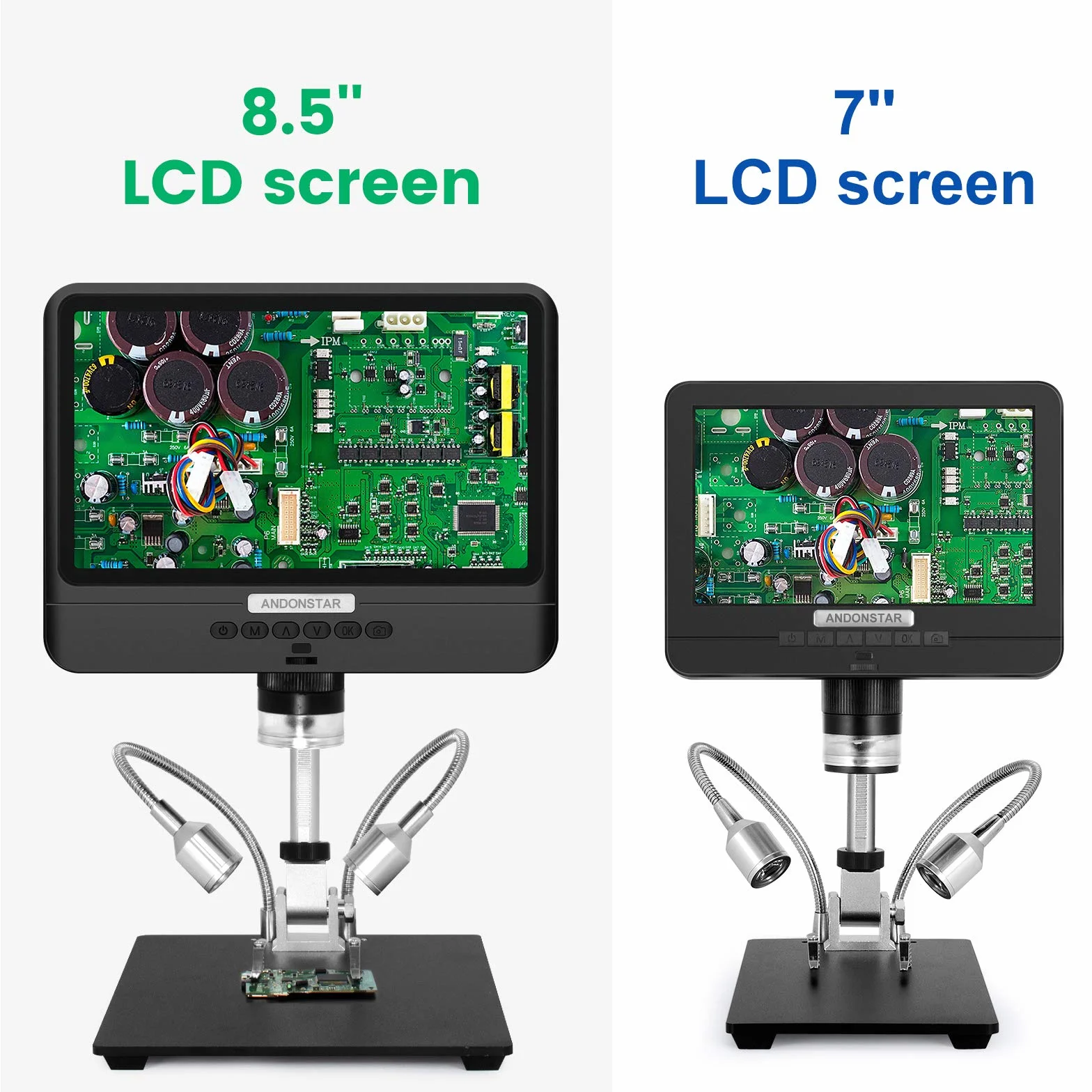 Andonstar AD208 mikroskop monetowy z 8,5-calowym ekranem 260X LCD Lab ręczny mikroskopy cyfrowe USB do naprawy PCB kolekcja monet lutowniczych