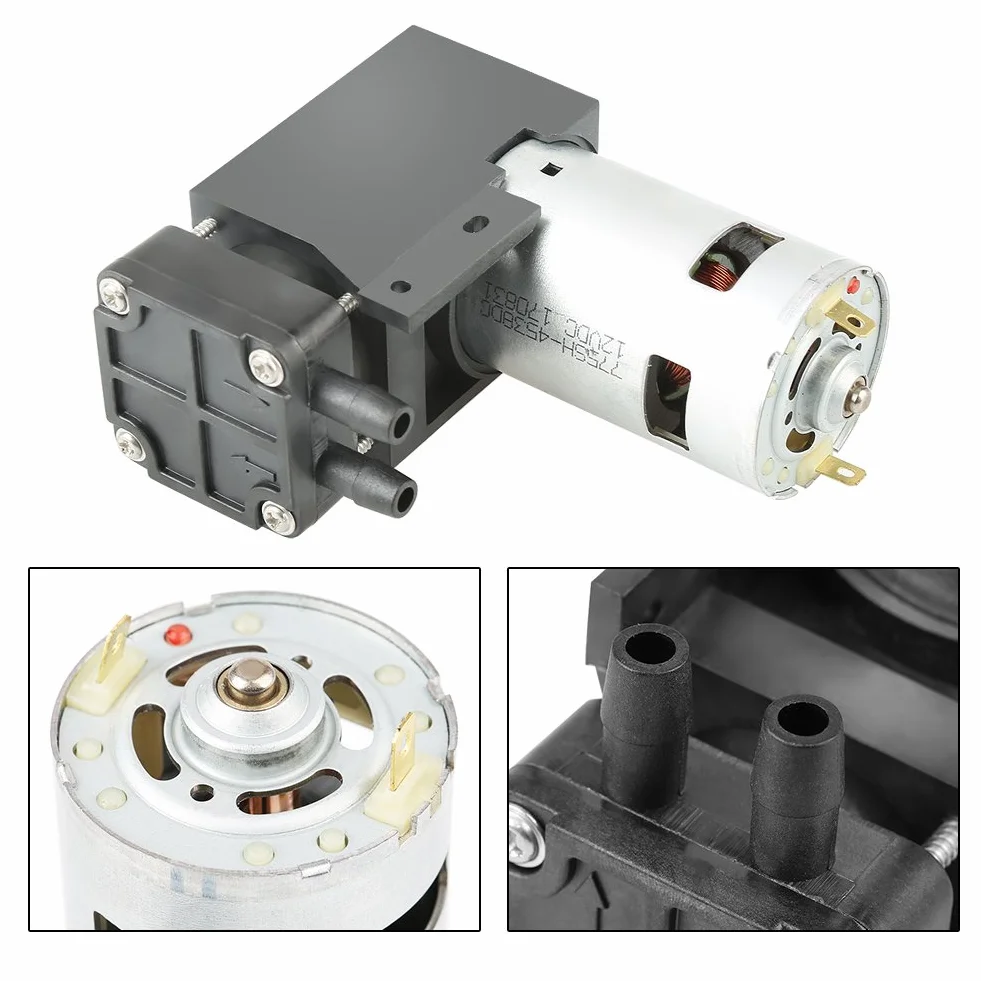 GOTOTOP Mini-pompa próżniowy DC 12 V, 42 W, bezolejowa, przepływ 85 kPa, 40 l/min, biała, automatyczna, tworzywo sztuczne, maszyna do pakowania próżniowego