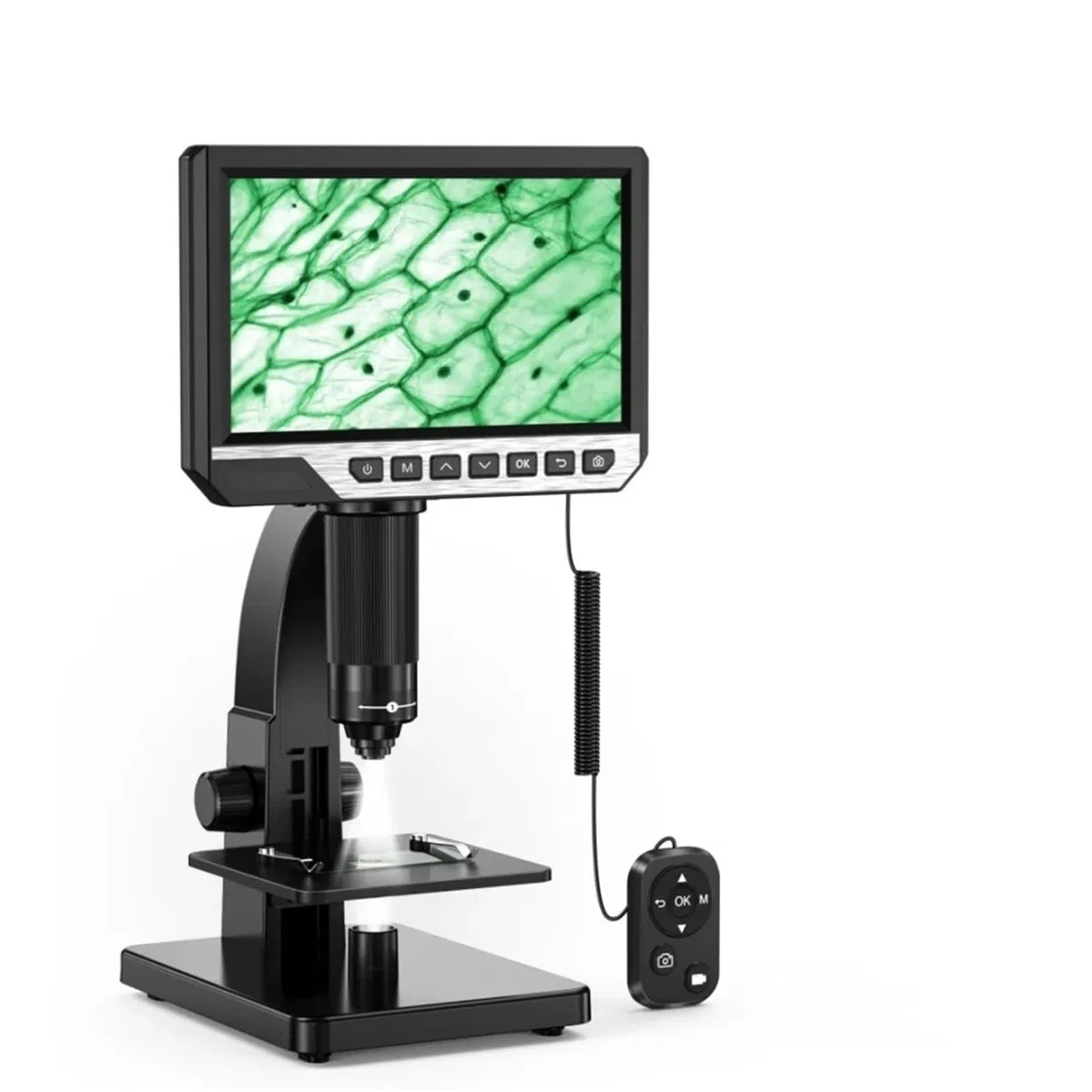 Mikroskop cyfrowy, Mikroskop biologiczny Podwójny obiektyw 2000X 7" IPS HD1080P Mikroskopy cyfrowe do badań lutowania ze zdalnym sterowaniem
