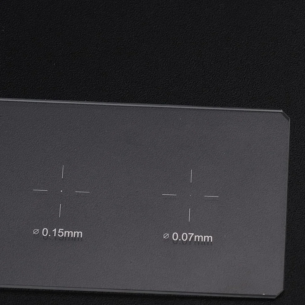 Mikrometr mikroskopowy, dane Precyzyjne szkiełko kalibracyjne mikrometru Szkiełko kalibracyjne mikroskopu mikrometrowego, DIV 0,01 mm do laboratorium mikroskopowego