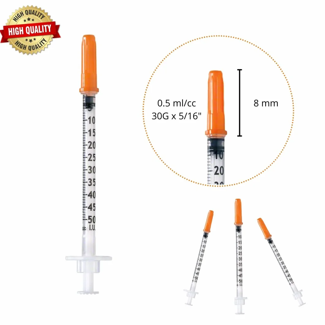100 x 0,5 ml/cc plastikowa rurka 30G (0,3 x 8 mm), wielofunkcyjne narzędzia pomiarowe, akcesoria laboratoryjne, pakowane pojedynczo (30G x 5/40.6 cm)