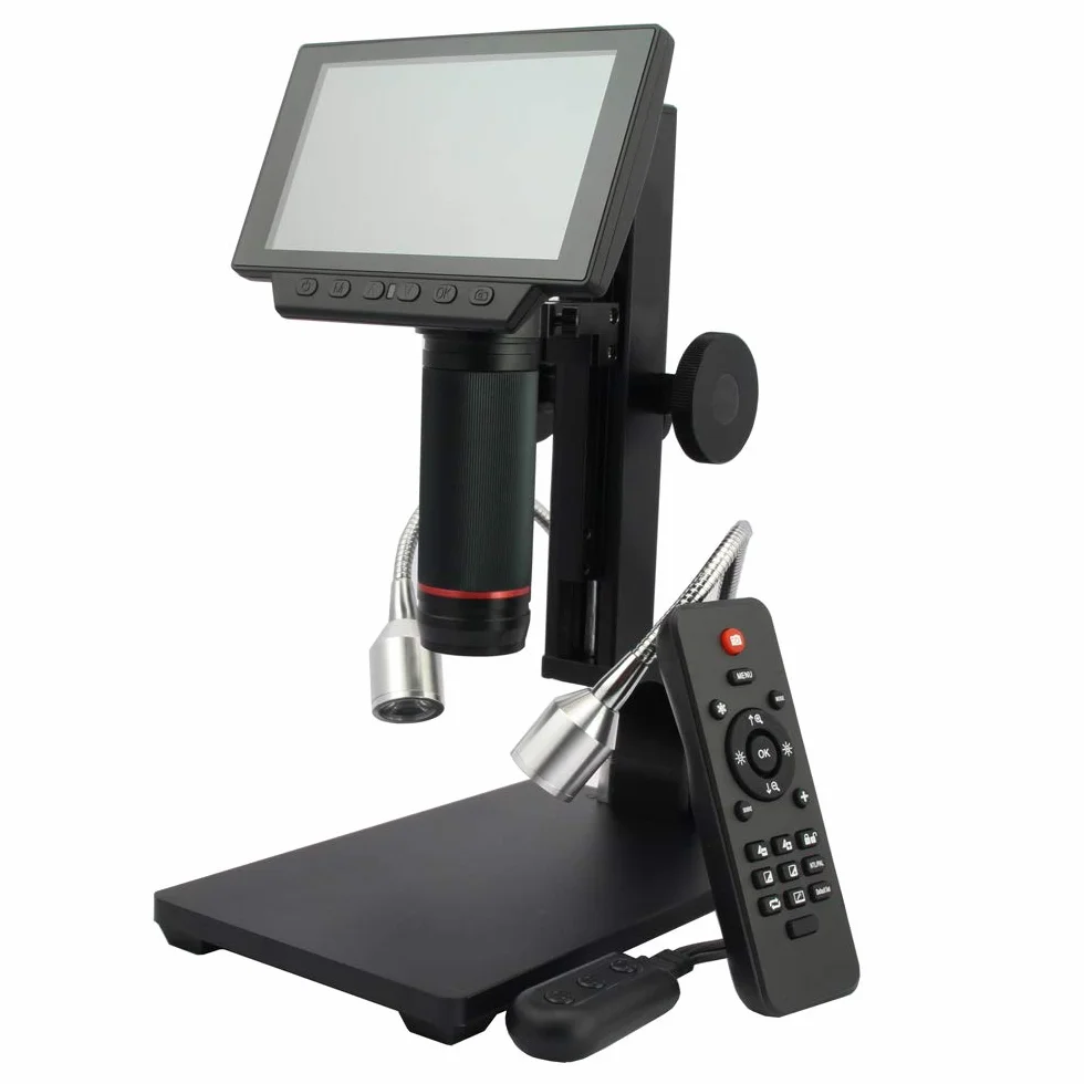 Andonstar - Cyfrowy mikroskop z 5-calowym wyświetlaczem 1080P i mikrofonem HDMI do narzędzia do naprawy płytek drukowanych ADSM302