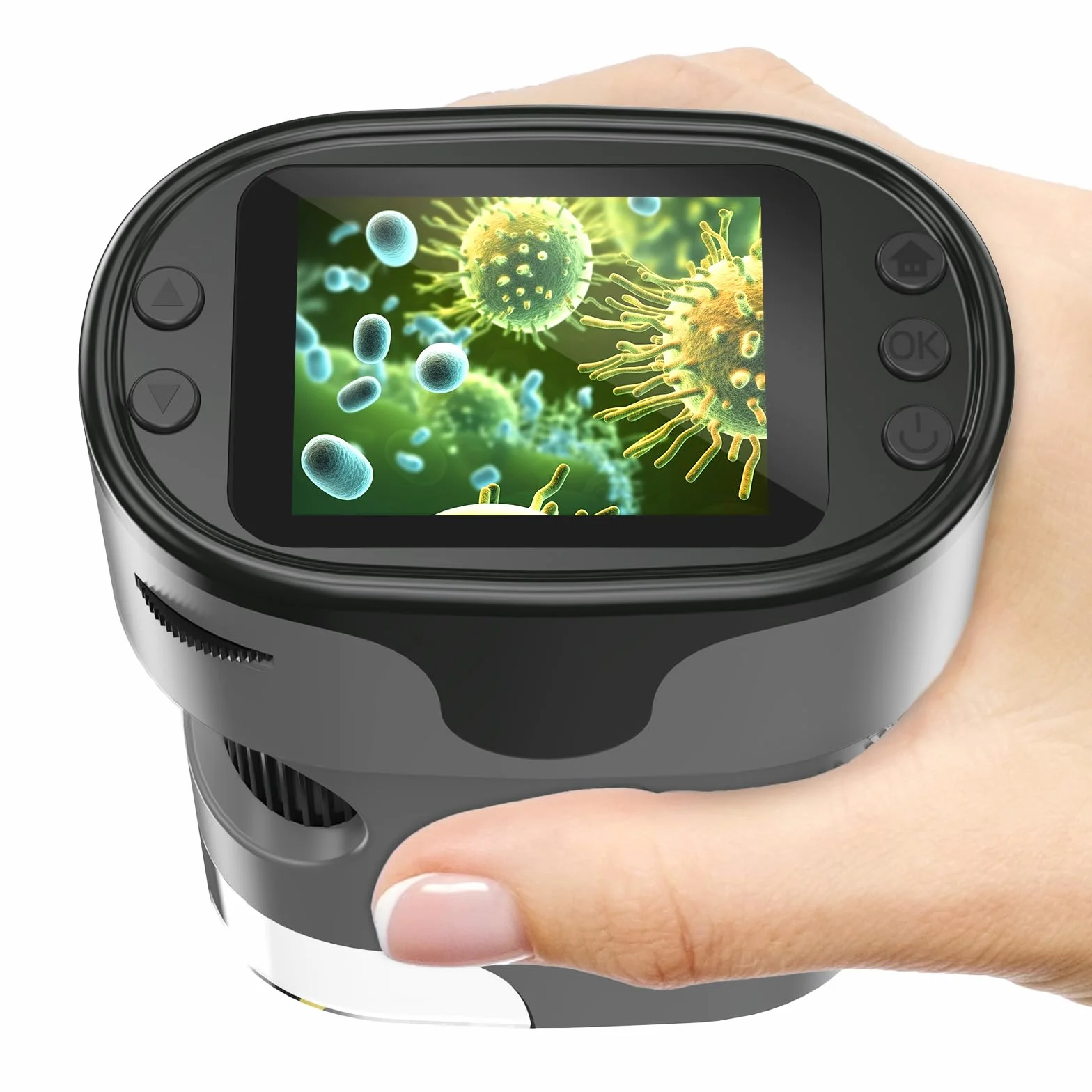 1000X przenośny mikroskop cyfrowy dla dzieci, ekran 4K o przekątnej 2,0", elektroniczny z zestawem szkiełek, minimikroskop kieszonkowy, prezent edukacyjny, dla 4-12 lat