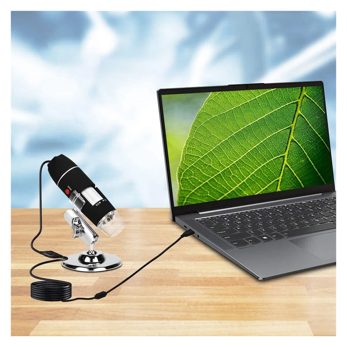 Mikroskop, 40-160. 0x USB. Mikroskop cyfrowy mikroskop mikroskopowy Mikroskop Mikroskopowy Przenośny mikroskop ręczny z 8 DOPROWADZIŁO Na PC.(1600X)