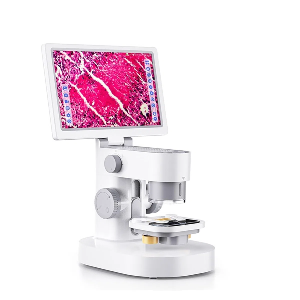 9-calowy Mikroskop Biologiczny Z Ekranem IPS 1200X 24 MP Cyfrowa Stereoskopowa Kamera Z Mikroskopem Wideo Z Dotykowymi Monitorami LCD,Dokładna Ostrość