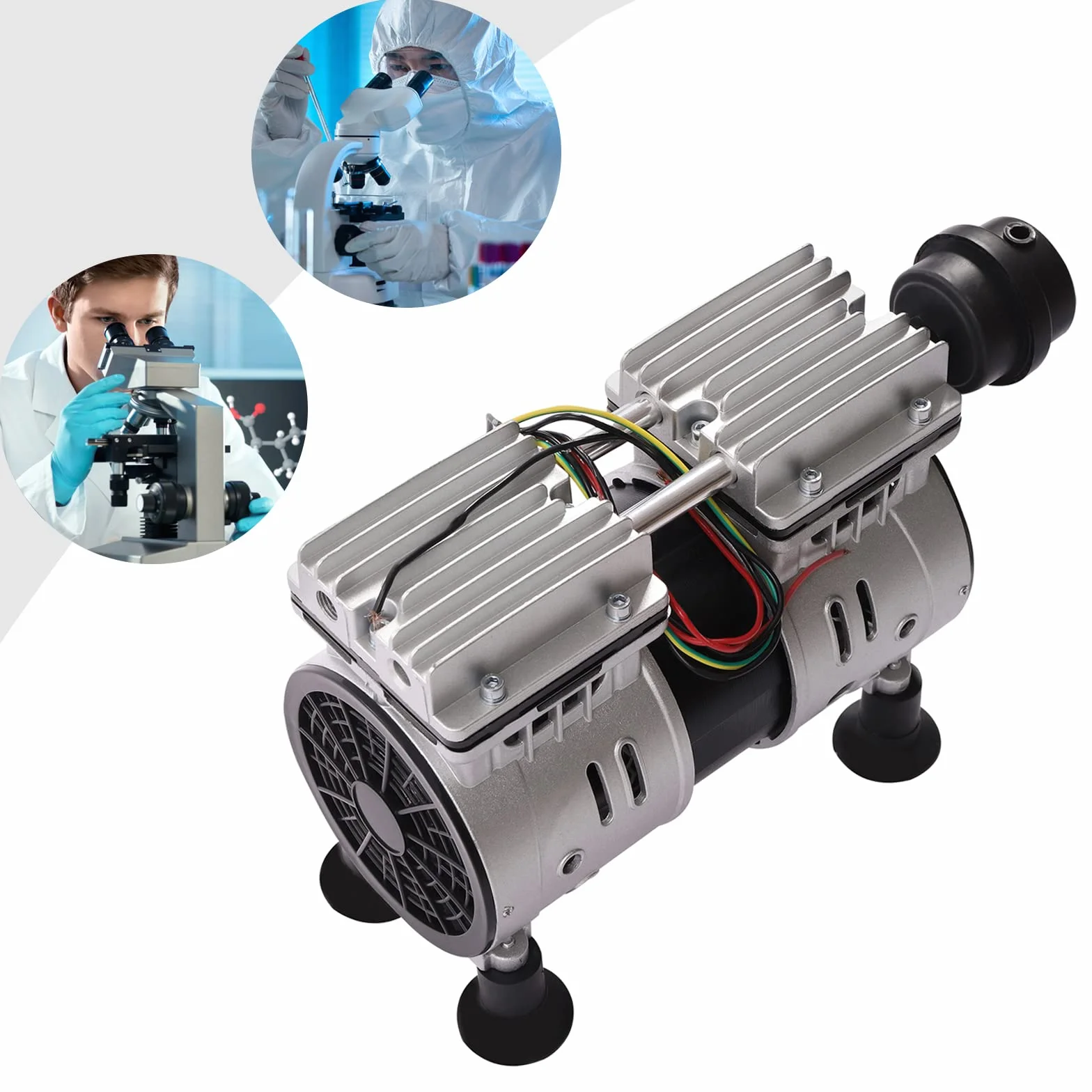 Bezolejowa przemysłowa pompa próżniowa 550 W – wydajna, trwała, bezolejowa pompa próżniowa – laboratorium medyczne 3,6 CFM – 220 V