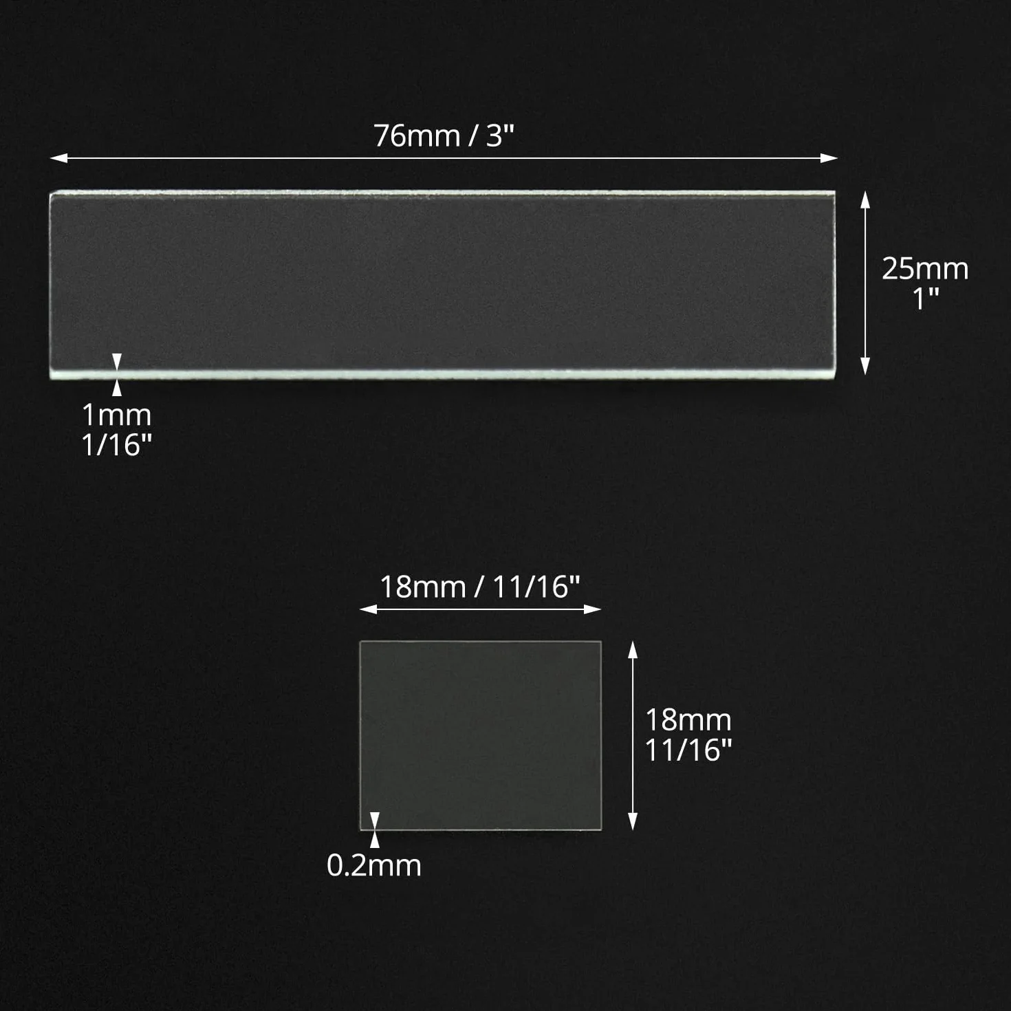 QWORK® 100 szkiełek na obiekty 76x26mm i 200 szkieł osłonowych 18x18 mm, matowe krawędzie