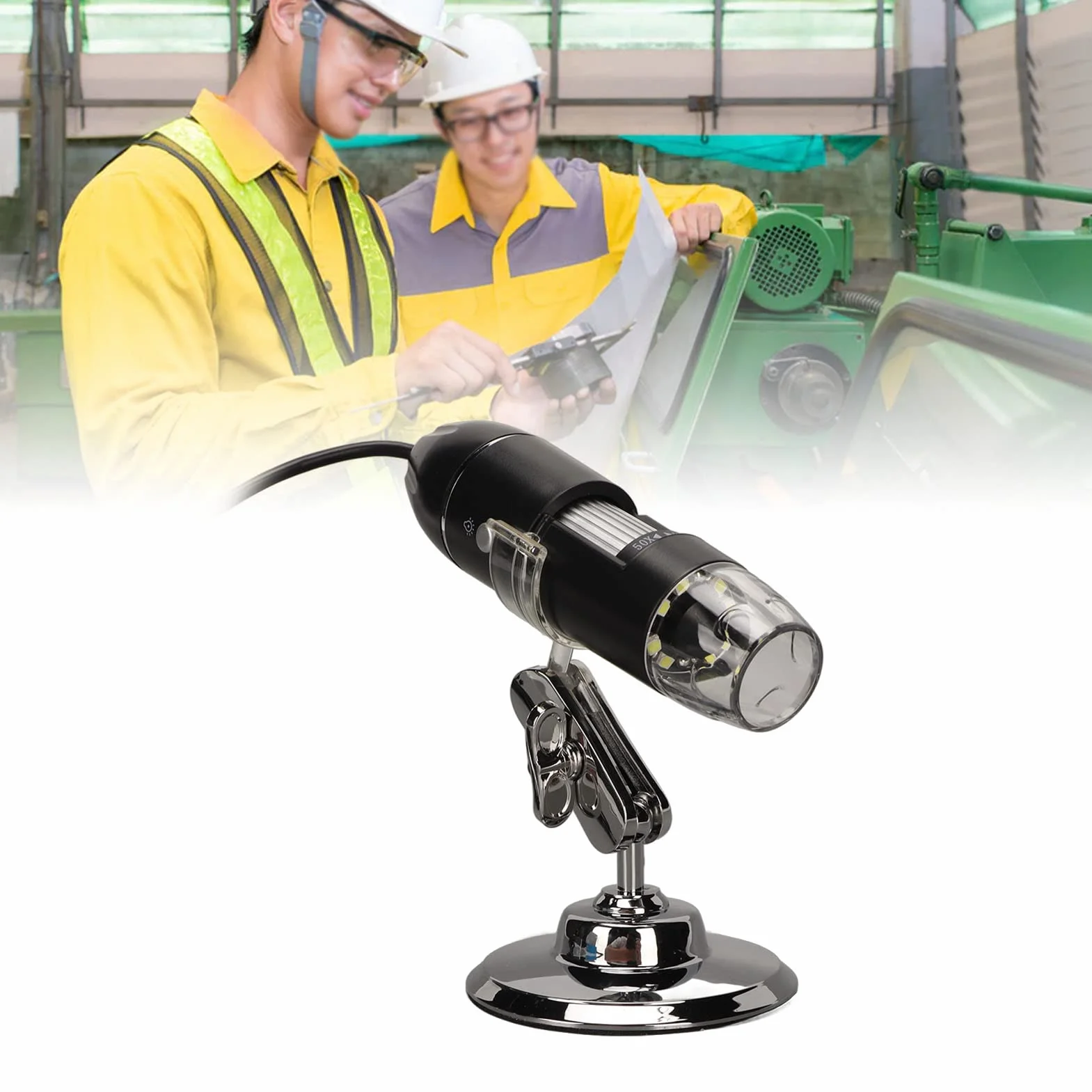 Mikroskop Cyfrowy, Powiększenie 1600X HD Przenośne Mikroskopy Ręczne, 8 Diod LED, USB Typu C 2 w 1, Elektroniczny Mikroskop Cyfrowy dla Systemu Android