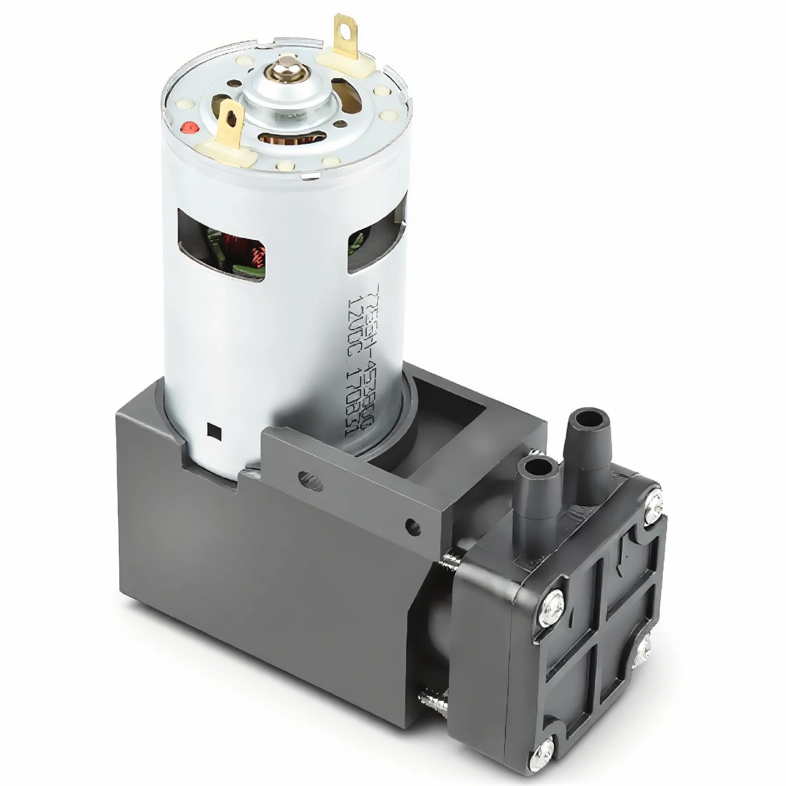 Pompa próżniowa ASHATA 1 szt. DC12V 42 W, mała bezolejowa pompa próżniowa, natężenie przepływu 85 kPa, 40 l/min, o wysokiej wydajności, niskim poziomie hałasu, niskich wibracjach i długiej żywotności